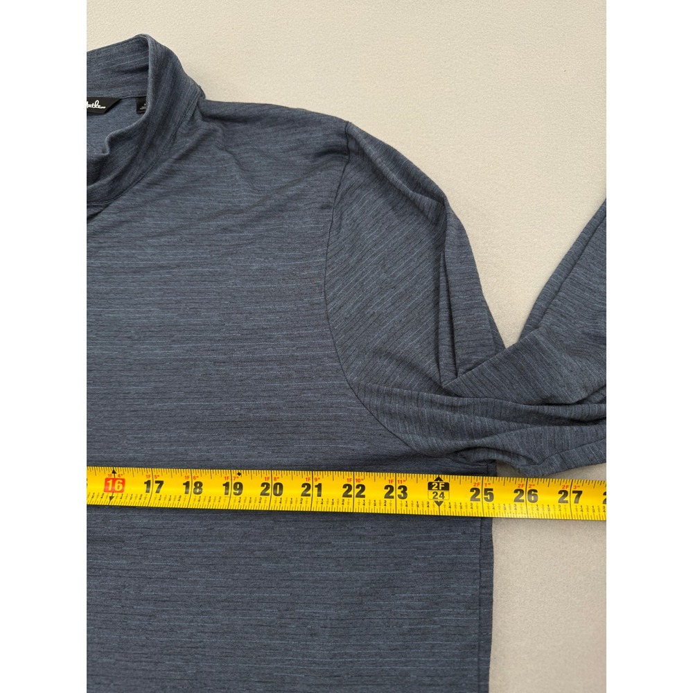 TravisMathew Mens XXL Heather Navy Blue Quarter Zip Golf Pullover Lightweight - Picture 7 of 10